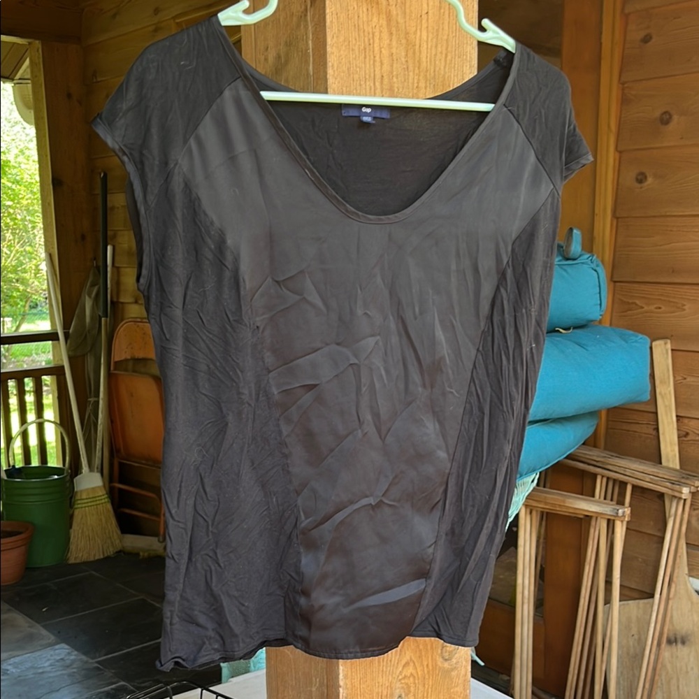 GAP Black Cap Sleeve T-Shirt